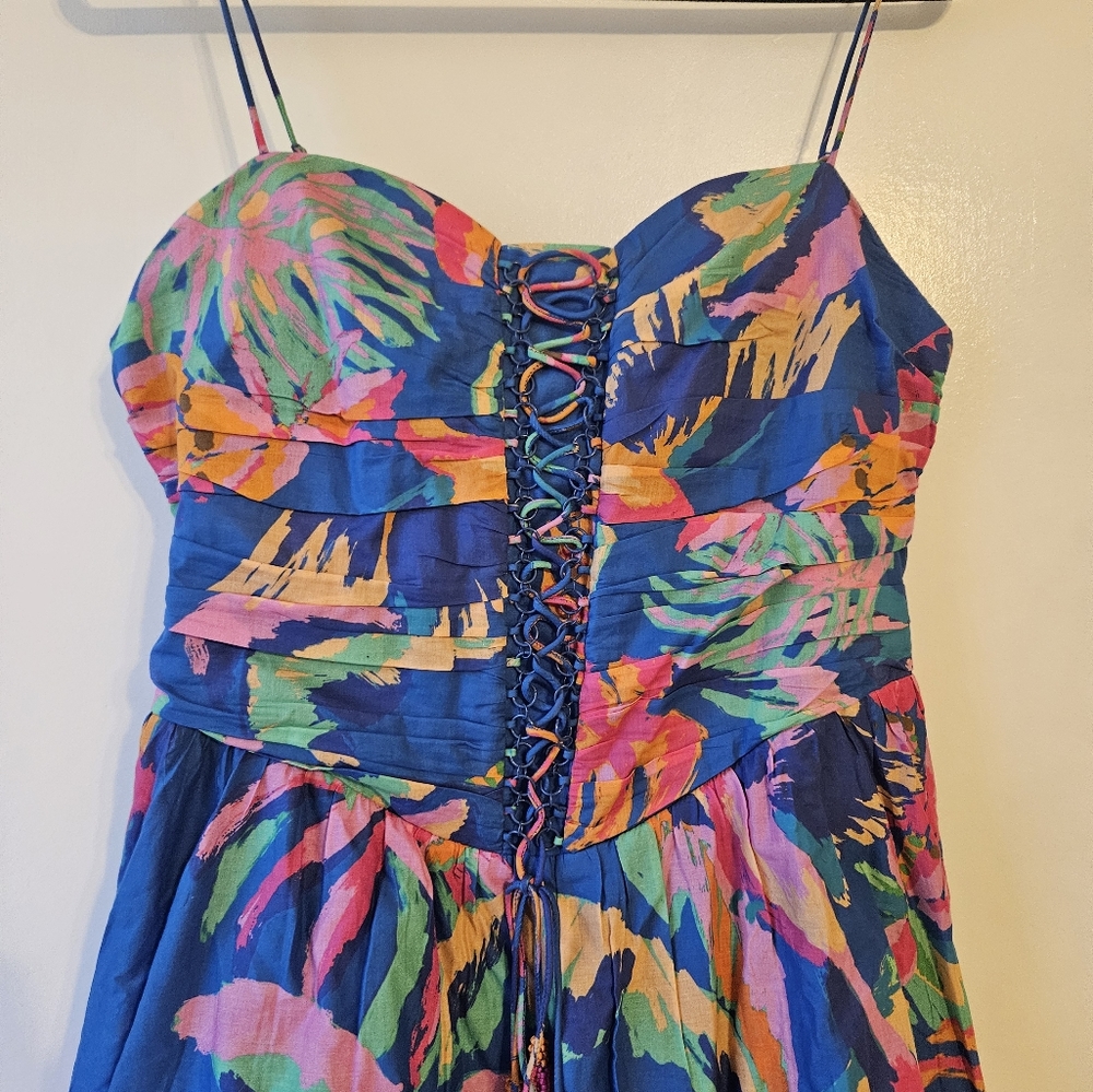 FARM RIO PAINTED JUNGLE MIDI DRESS - Picture 5 of 7